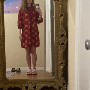 Floral button down dress